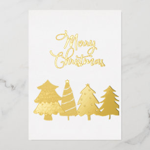 Invitation En Aluminium joyeux noël et carnet d'arbres de Noël roses