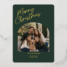 Joyeux Noël Moderne Vert et Or