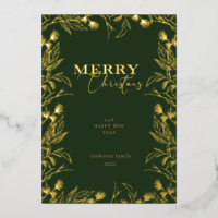Joyeux Noël or calligraphie photo Foil Invita