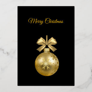 Invitation En Aluminium Joyeux Noël Ornement de Noël noir/or