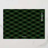 Invitation En Aluminium Joyeux Noël Script Marine Plaid Photo Holiday (Verso)