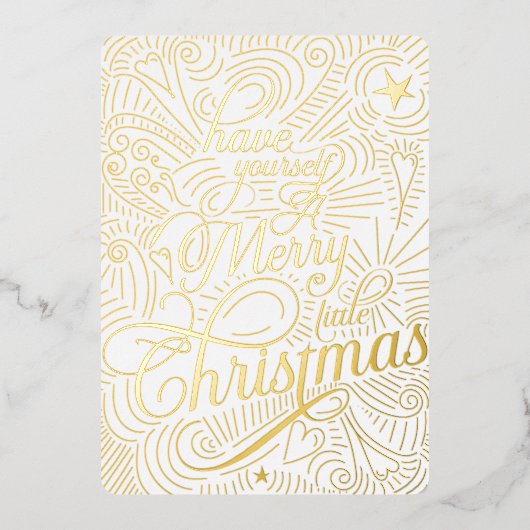 Invitation En Aluminium Joyeux petit Noël Illustré (Recto)