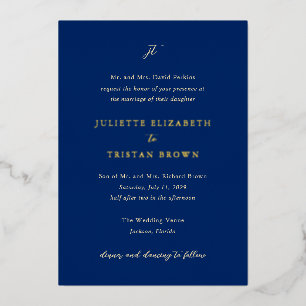 Invitation En Aluminium Juliette Elegant Wedding