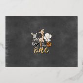 Invitation En Aluminium Jungle Chalkboard Wild Une photo Real Gold Foil in (Verso)