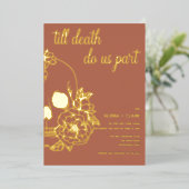 Invitation En Aluminium Jusqu'à ce que la mort nous sépare Mariage crâne m (Debout devant)