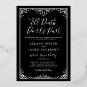 Invitation En Aluminium Jusqu'à ce que la mort nous sépare Mariage de mono (Recto)