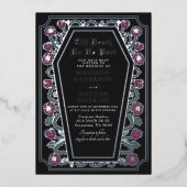 Invitation En Aluminium Jusqu'à la mort faisons-nous partie Rose noir Mari (Recto)