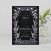 Invitation En Aluminium Jusqu'à la mort faisons-nous partie Rose noir Mari (Debout devant)