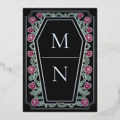 Invitation En Aluminium Jusqu'à la mort faisons-nous partie Rose noir Mari (Verso)