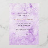 Invitation En Aluminium Kendall Purple Elegant Wedding Enregistrer la date (Recto)