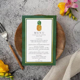 Invitation En Aluminium La collection de mariage Tropical Pineapple réelle