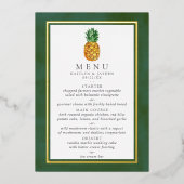 Invitation En Aluminium La collection Mariage d'ananas tropicale Real (Recto)