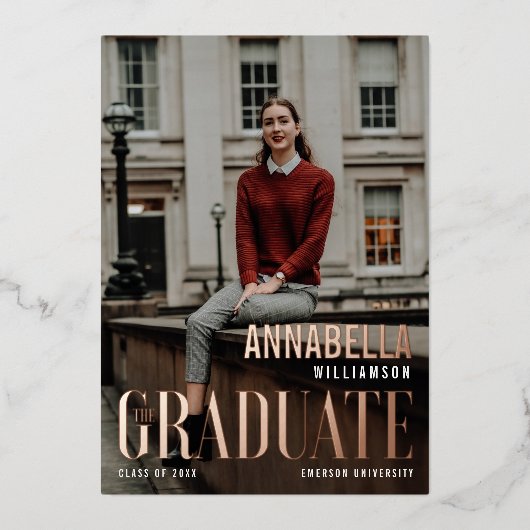 Invitation En Aluminium La couverture de magazine de la promotion élégante (Recto)