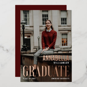 Invitation En Aluminium La couverture du magazine Grad Classy Grad