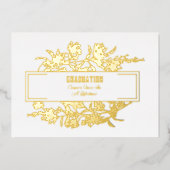 Invitation En Aluminium La Diplôme Arrive Une Fois Dans La Vie (Recto)