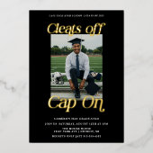 Invitation En Aluminium La graduation de l'athlète élimine le Casquette (Recto)