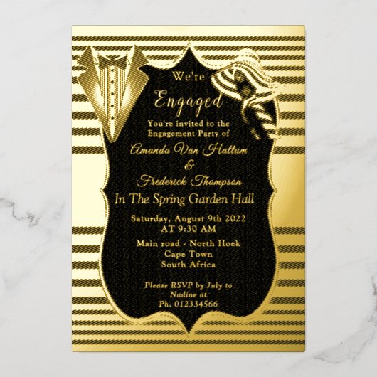Invitation En Aluminium La grande inspiration de Gatsby (Recto)