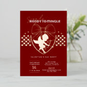 Invitation En Aluminium La Saint-Valentin des célibataires Red Cupid (Debout devant)