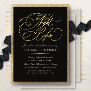 Invitation En Aluminium La veille du dîner de répétition officiel