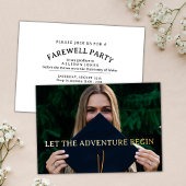 Invitation En Aluminium Laisser l'aventure commencer la fête d'adieu de gr