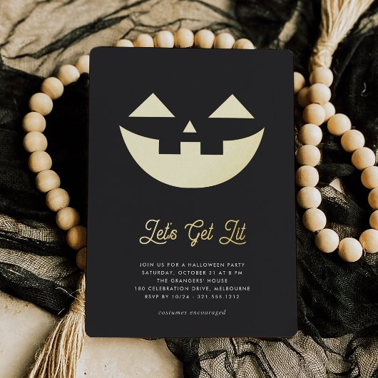 Invitation En Aluminium Laissons-nous ! | Jack O'Lantern Halloween Party