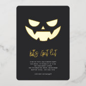 Invitation En Aluminium Laissons-nous ! | Jack O'Lantern Halloween Party (Recto)