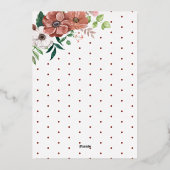 Invitation En Aluminium L'amour est dans Bloom Automne Fête des mariées Ro (Verso)