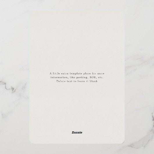 Invitation En Aluminium L'amour est dans l'Air Valentine's Day Party Rose  (Verso)