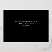 Invitation En Aluminium L'amour et merci Photo Merci Mariage (Verso)