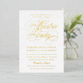 Invitation En Aluminium Langue espagnole Nuestra Boda Gold (Debout devant)