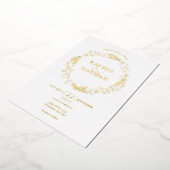 Invitation En Aluminium Laurel Garland Mariage Gold (Rotation)