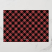 Invitation En Aluminium L'automne moderne rouge de grâce quitte Thanksgivi (Verso)