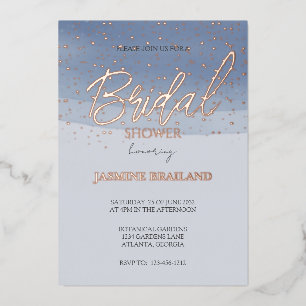 Invitation En Aluminium Lavage de couleur bleu à l'aquarelle pour une fête
