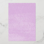 Invitation En Aluminium Lavande Florale Quinceanera (Verso)