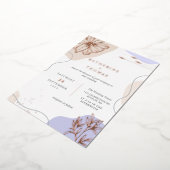 Invitation En Aluminium Lavande & Linge Floral Mariage de verdure (Rotation)