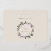 Invitation En Aluminium Lavande violette de la couronne (Recto)