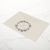 Invitation En Aluminium Lavande violette de la couronne (Rotation)