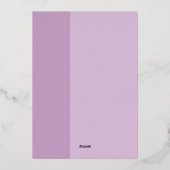 Invitation En Aluminium Lavender Love Mariage (Verso)