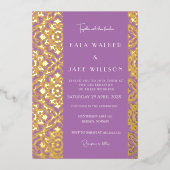 Invitation En Aluminium Lavender Love Sophisticated Italian Tile (Solid) (Recto)