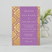 Invitation En Aluminium Lavender Love Sophisticated Italian Tile (Solid) (Debout devant)