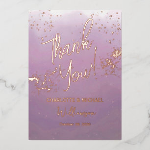 Invitation En Aluminium Lavender Modern Ombré Photo Overlay Mariage Merci