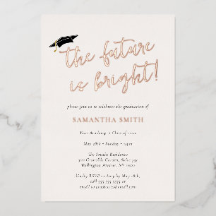 Invitation En Aluminium L'Avenir Est Une Belle Plafond De Diplôme En Or