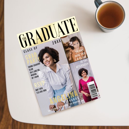 Invitation En Aluminium Le magazine tendance Graduate Couverture 3 Photo G
