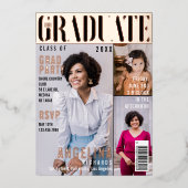 Invitation En Aluminium Le magazine tendance Graduate Couverture 3 Photo G (Recto)