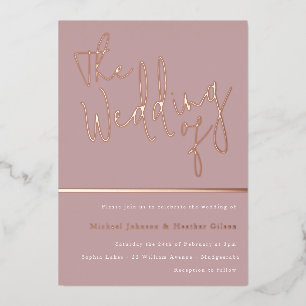 Invitation En Aluminium Le Mariage de : Dusty Rose Rose Rose Gold