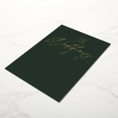 Invitation En Aluminium Le Mariage de Gold Emerald Green Elegant (Rotation)