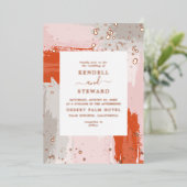 Invitation En Aluminium Le Mariage de l'Arist moderne lumineux abstrait él (Debout devant)