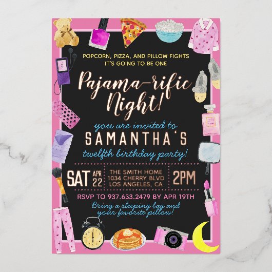 Invitation En Aluminium Le pyjama de débroussaillage de bois d'oeuvre (Recto)