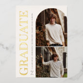 Invitation En Aluminium Légende de diplômé Photo de remise de diplômes (Recto)