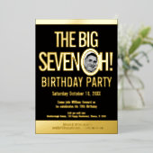 Invitation En Aluminium Les 70 heures ! Photo graphique du 70e anniversair (Debout devant)